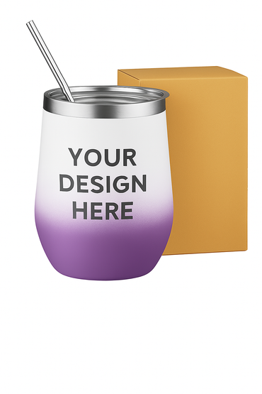 Custom-White to Purple Gradient Tumbler